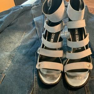 Strapped platform sandals